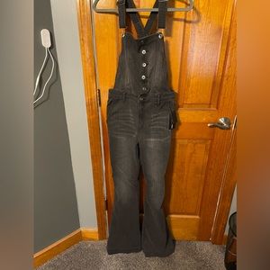 Flare denim overall fashion nova